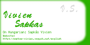 vivien sapkas business card