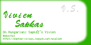 vivien sapkas business card